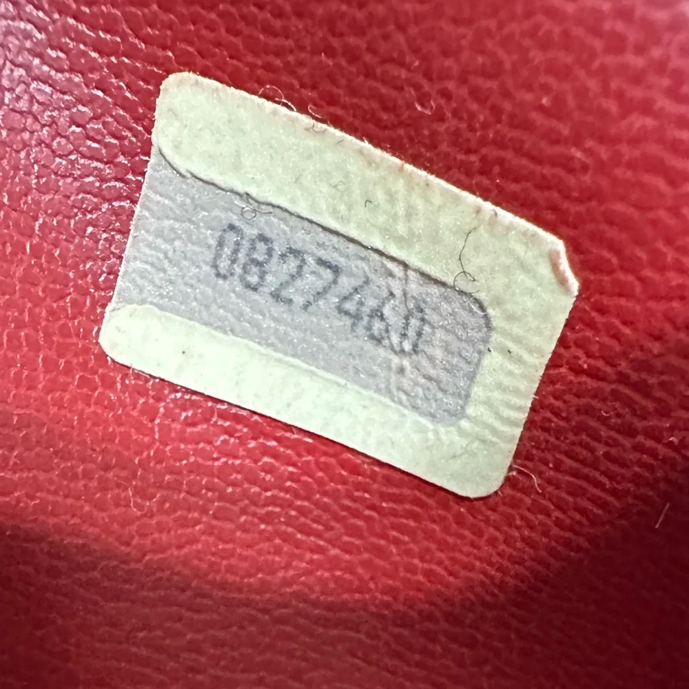 CHANEL❤️🌟0827460 VINTAGE BORDEAUX/RED  LAMBSKIN ALL LEATHER TOTE BAG⭐️ - Picture 12 of 12